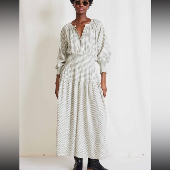Apiece Apart Dresses & Skirts - Apiece Apart La Ventura Creme Checks Maxi Dress